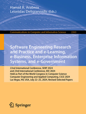cover image of Software Engineering Research and Practice and e-Learning, e-Business, Enterprise Information Systems, and e-Government
